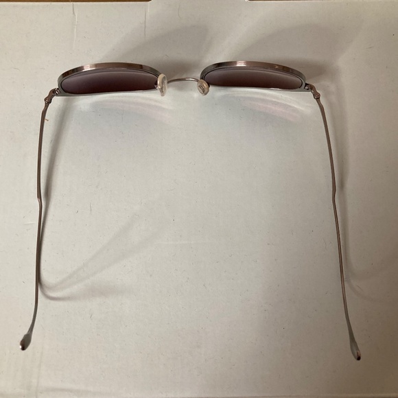Sama Titanium Sunglasses Silvertone Frame Round Lenses Grey Excellent Condition main image 9